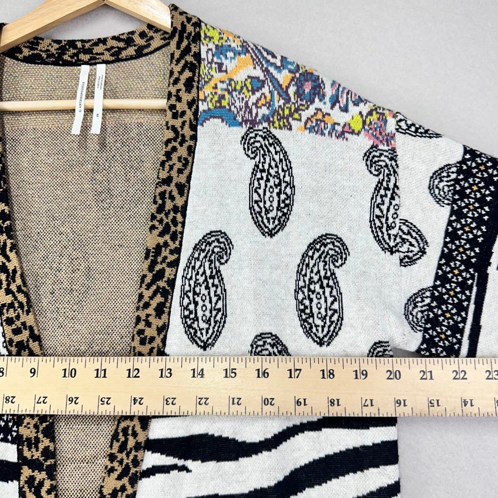 Anthropologie BRICOLAGE Cardigan Womens XS Animal Print Paisley Open Kimono - Picture 9 of 11